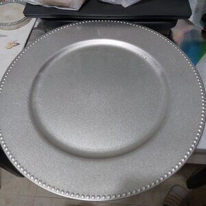 Big Plastic Silver Dinner Serving Trays SET of 4